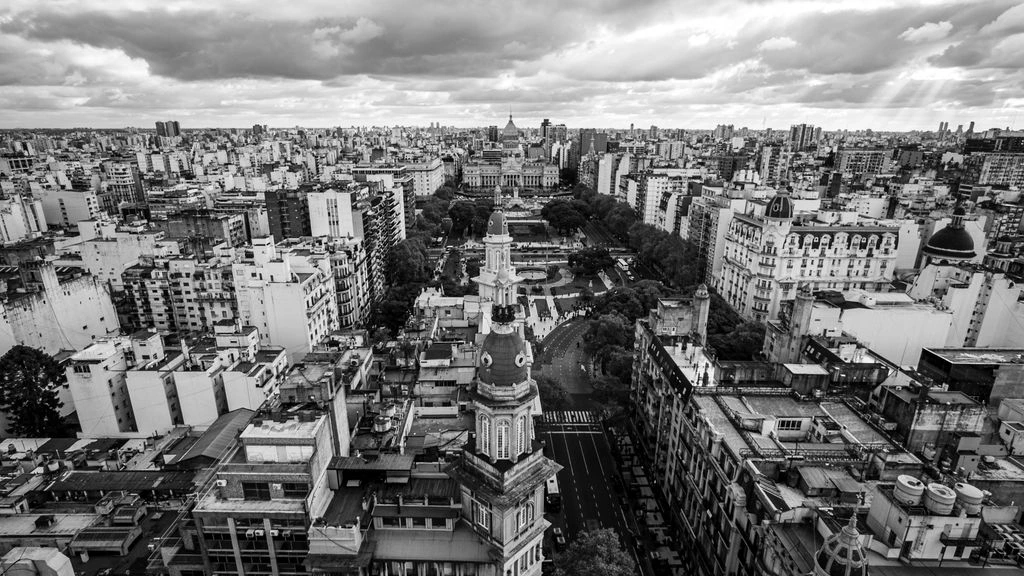 Skyline de Buenos Aires al atardecer