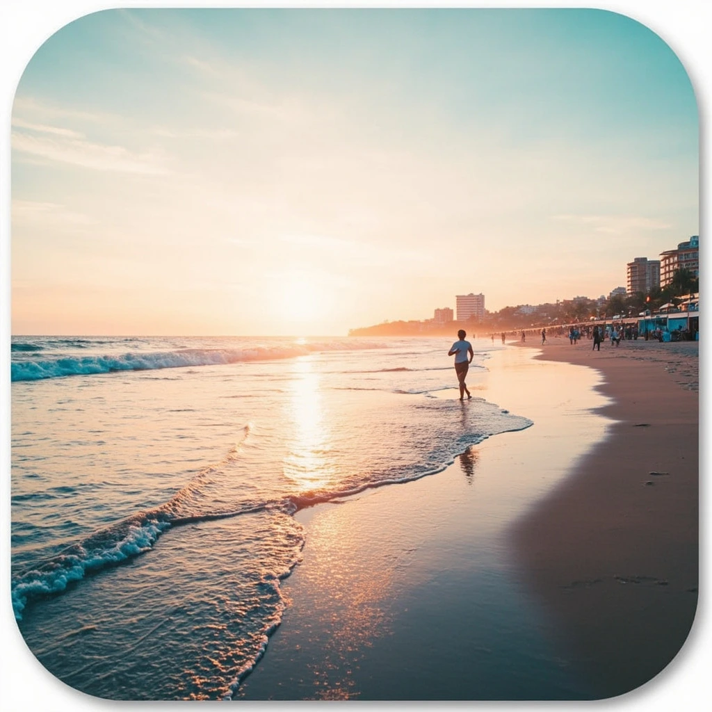 Playa de Copacabana al amanecer